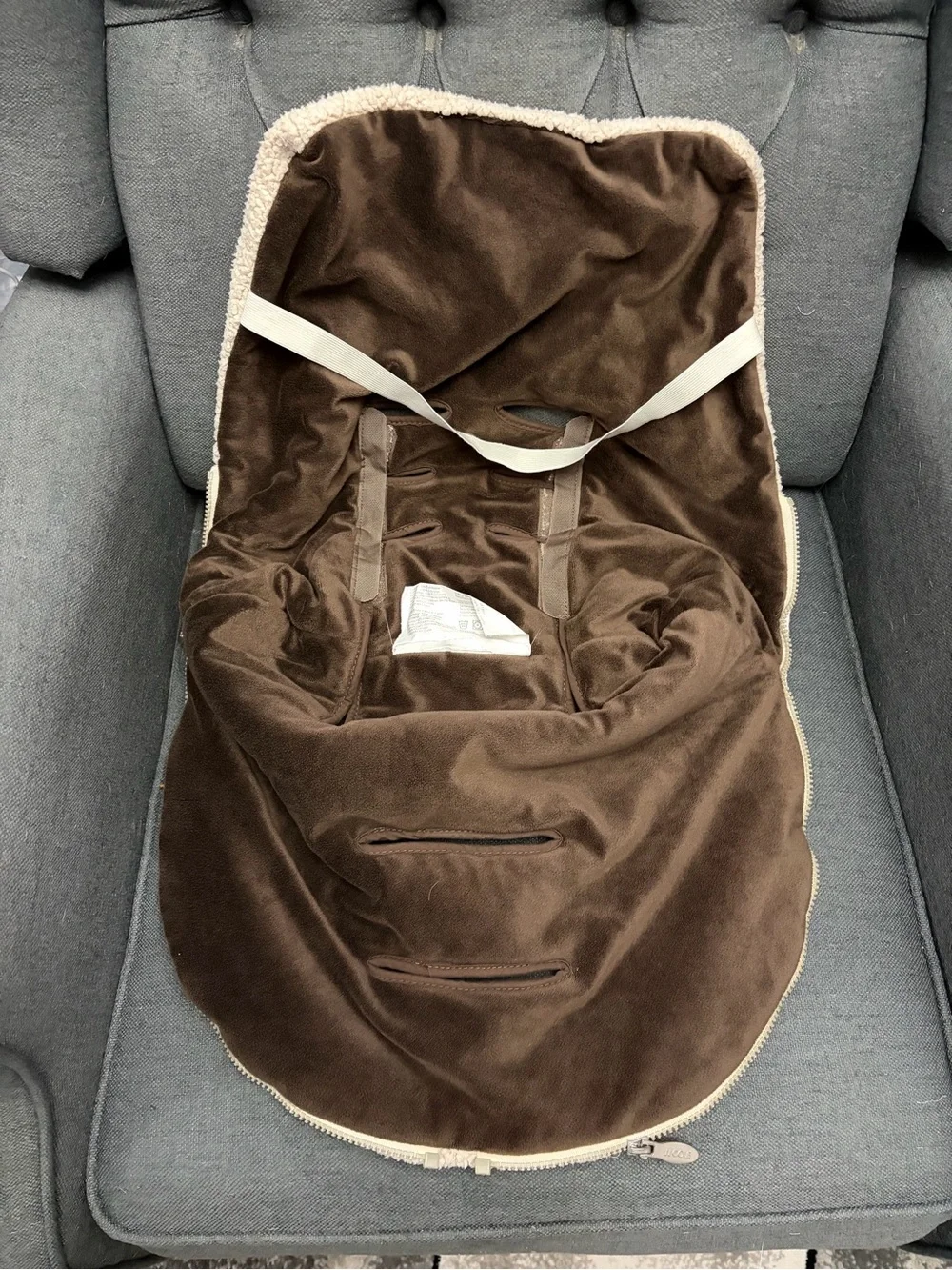 JJ Cole Collection Brown and Cream Winter Seat Insert